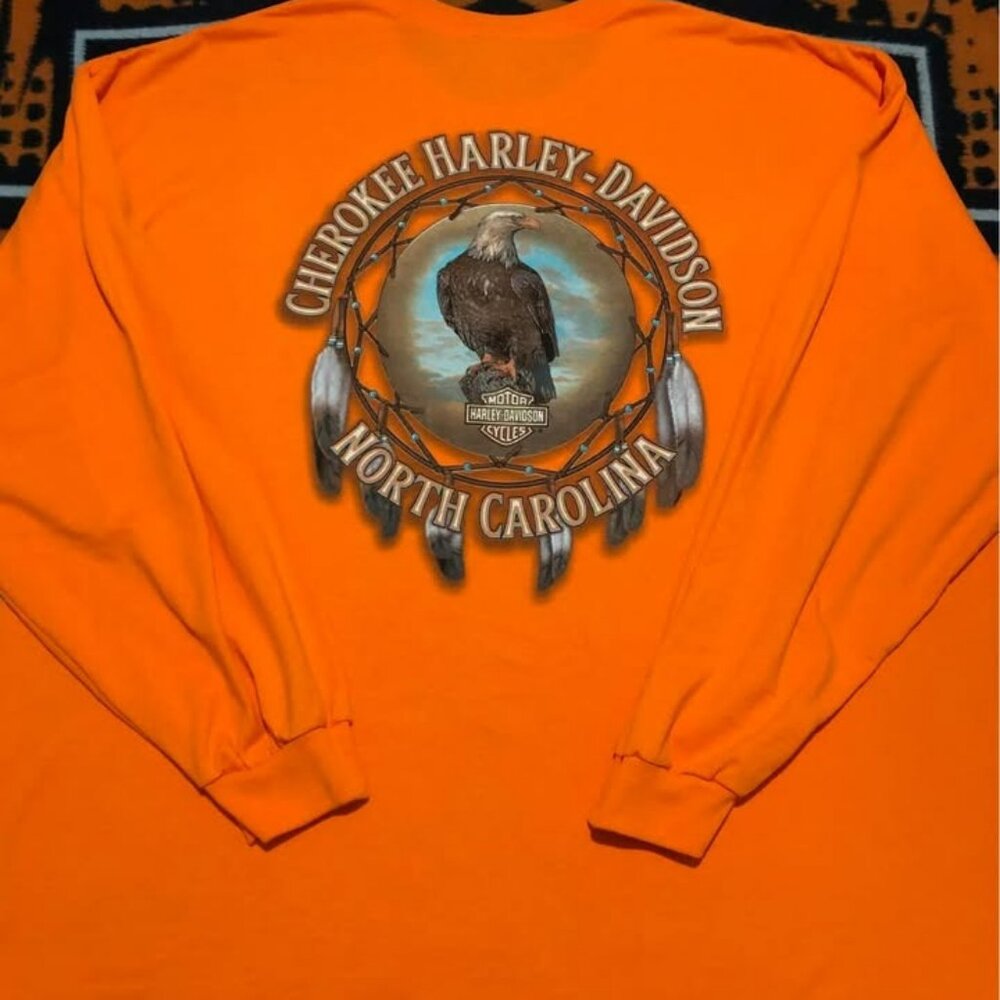 Harley-Davidson T-shirt 3XL Long Sleeve, Men CHEROKEE, North Carolina